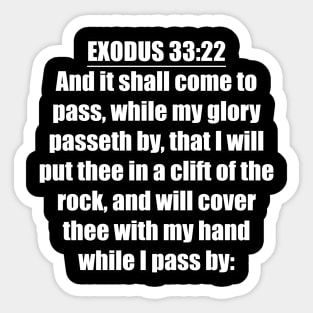 Bible Verse Exodus 33:22 Sticker